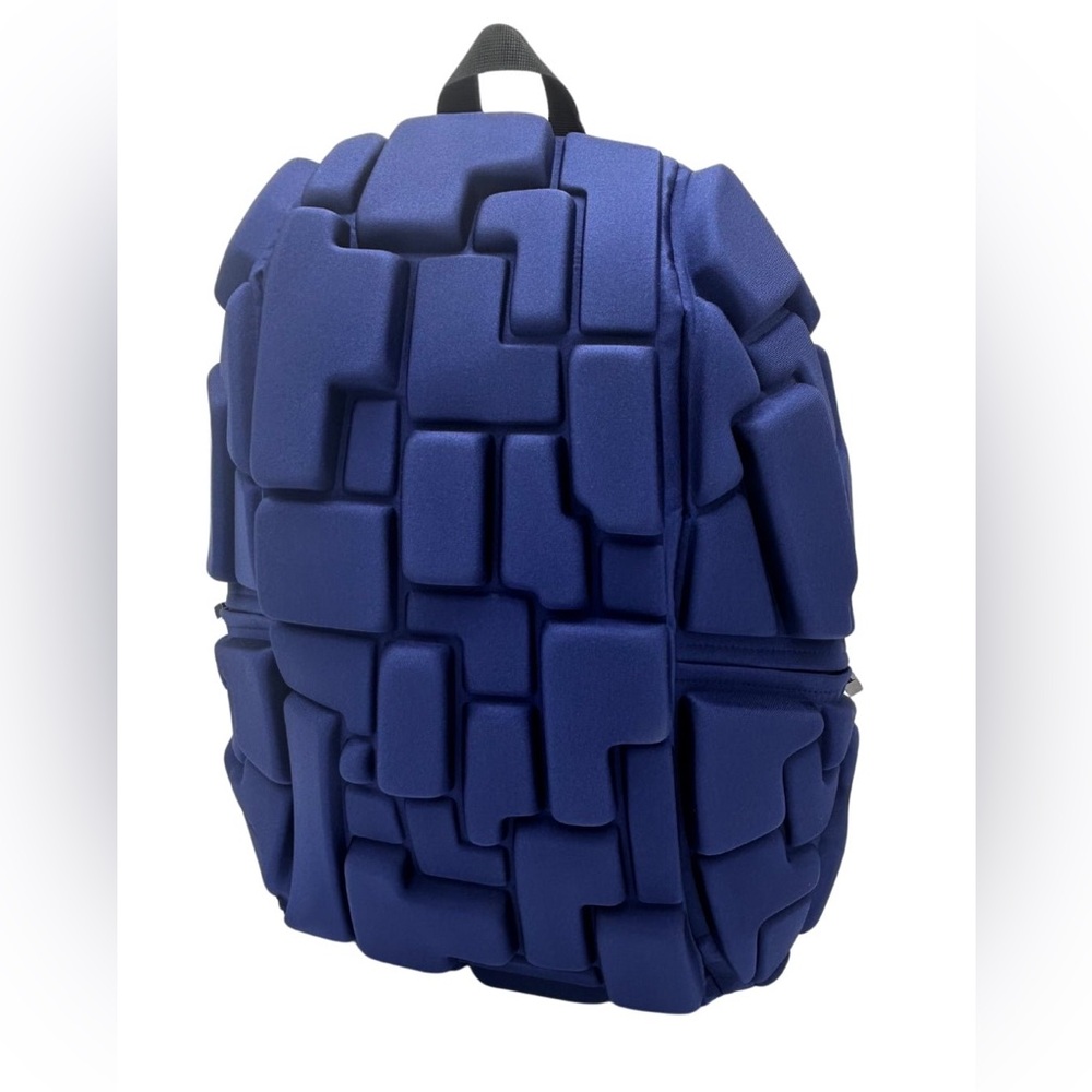 Wild Blue Yonder 3D navy blue backpack with Tetris design by Mad Pax original